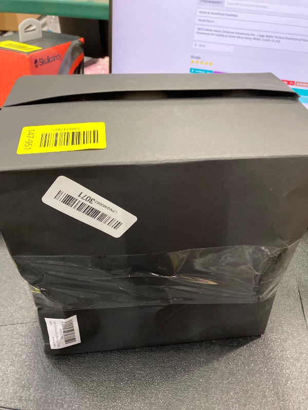 Photo 1 of 18PCS White Velvet Christmas Ornaments Set – Large Matte Flocked Shatterproof Baubles for Xmas Tree Decoration, Warm Neutral Hanging Ornaments for Holiday & Home Décor (Ivory White, 3 Inch / 8 cm)