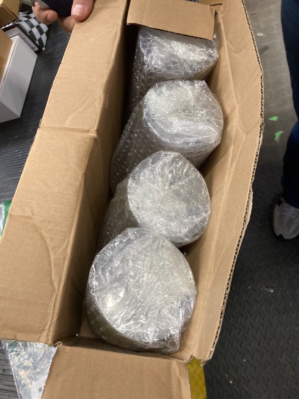 Photo 1 of [200 Pack] 9oz Clear Plastic Cups with Gold Rimmed Sturdy & Food Safe Disposable Wine Glasses Party Wedding Cups Disposable Drinking Cups Plastic Cocktail Glasses for Wine, Juice & Cold Beverages