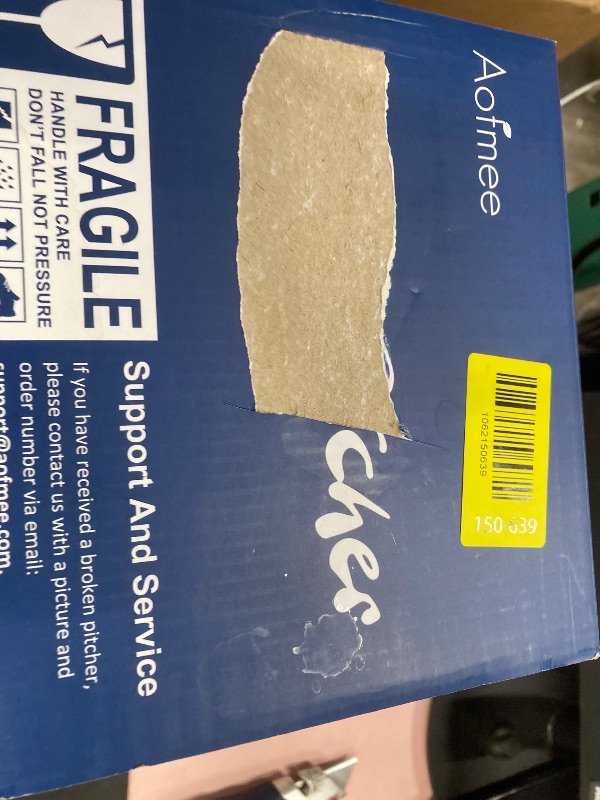 Photo 1 of 1 Gallon 128oz Glass Pitcher, Water Pitcher with Lid and Spout, Glass Carafe for Hot/Cold Drink, Water Jug for Iced Tea, Coffee, Juice, Milk, Beverage (Extra-Wide Mouth)