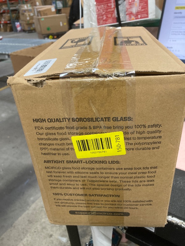 Photo 1 of [10-Pack] Glass Meal Prep Containers with Lids, MCIRCO Food Storage Containers with Snap Locking Lids, Airtight Lunch Containers, Microwave, Oven, Freezer and Dishwasher