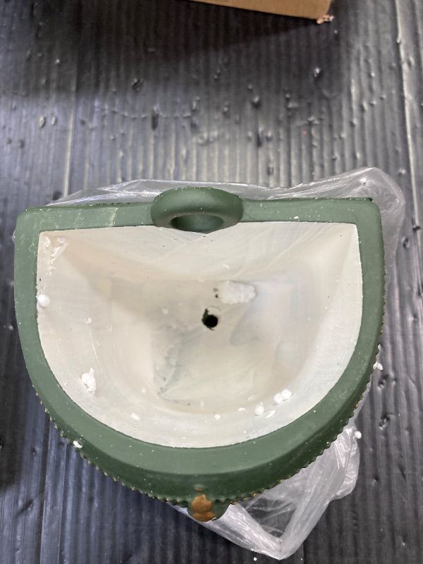 Photo 1 of ***NEEDS AN ARTISTIC HAND TO REPAIR***Bossa Linda Head Planter - Indoor & Outdoor Home Decor Gifts for Plant Lovers - for Flat Surface or Wall Mount - Unique Face Planter for Flowers, Succulents, & More (7 inch, Serena Design, Green)***NEEDS AN ARTISTIC H