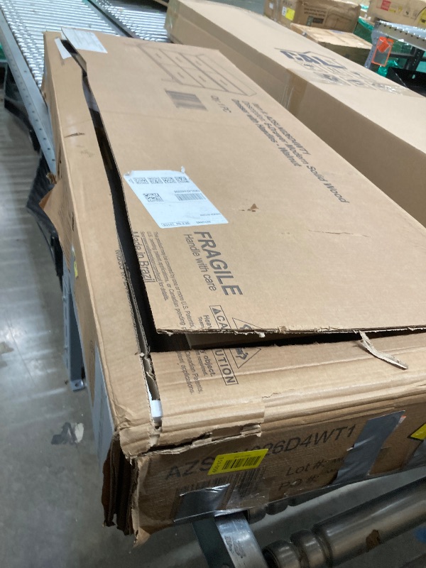 Photo 1 of ***Selling for Parts Only***Walker Edison Sloane 6-Drawer Solid Wood Dresser with Metal Handles, 52 Inch, Walnut