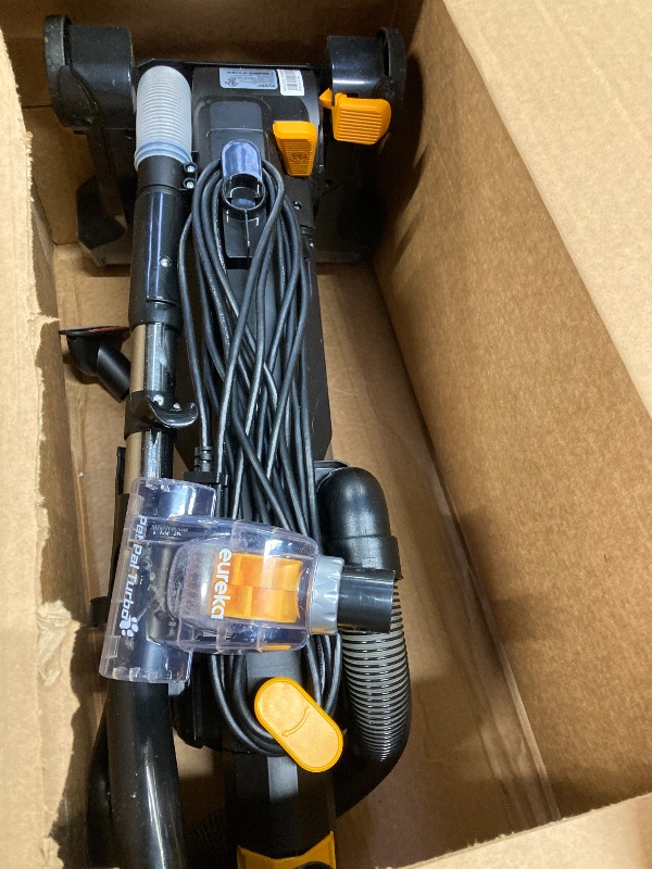 Photo 1 of **DOES NOT WORK PROPERLY**EUREKA PowerSpeed Lightweight Powerful Upright Vacuum Cleaner for Carpet and Hard Floor, Pet Turbo, Black,Yellow