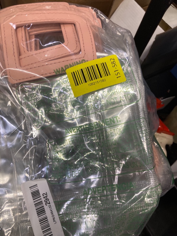 Photo 1 of 15 PCS 7 x 4 x 8 Inch Clear Gift Bag with Handle and 2 Rolls Pink Ribbon, Bridesmaid Gift Bags, Reusable PVC Tote Bags, Heavy Duty Gift Wrap Bags for Bridal Party, Wedding, Birthday, Valentine