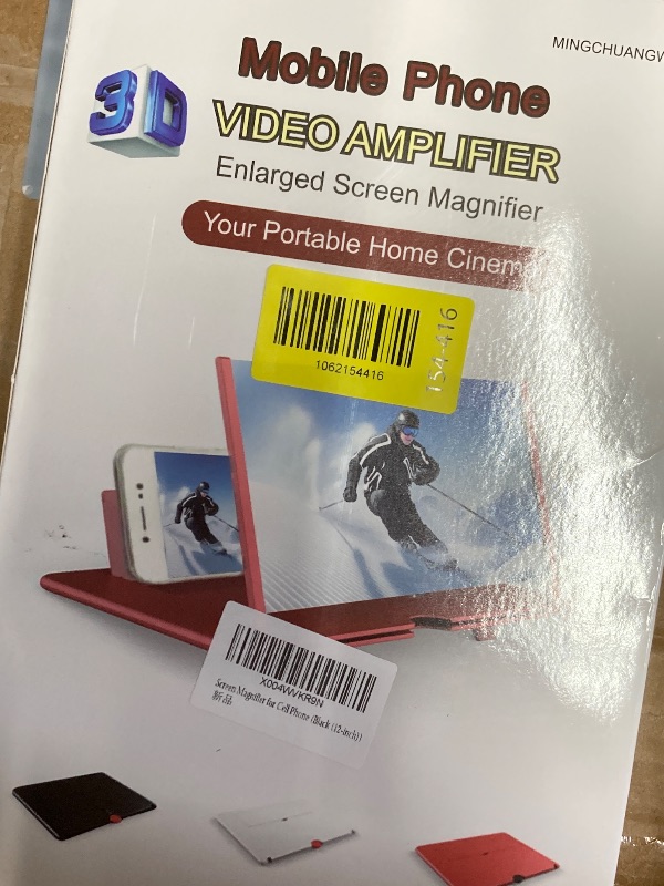 Photo 1 of 12 Inch Screen Magnifier for Cell Phone,3D HD Foldable Amplifier Phone for Movies, Videos, and Gaming,Foldable Cell Phone Stand with Screen Amplifier,Supports All Smartphones