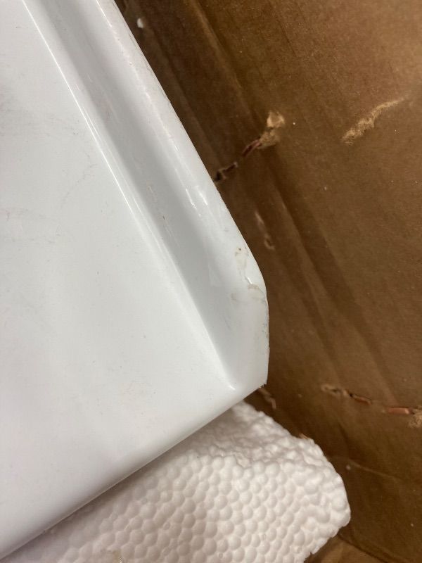 View 8 of ***2 CORNERS ARE CHIPPED***DreamLine SlimLine 34 in. D x 42 in. W x 2 3/4 in. H Center Drain Single Threshold Shower Base in White, DLT-1134420***2 CORNERS ARE CHIPPED***