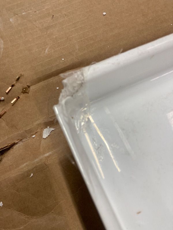 View 6 of ***2 CORNERS ARE CHIPPED***DreamLine SlimLine 34 in. D x 42 in. W x 2 3/4 in. H Center Drain Single Threshold Shower Base in White, DLT-1134420***2 CORNERS ARE CHIPPED***