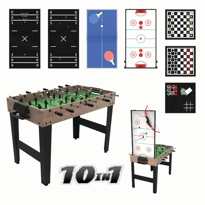 Photo 1 of ***Selling for parts***Real play Tzumi 10-in-1 Multi Game Table for Arcade Games with Basketball, Foosball, Ping Pong, and More