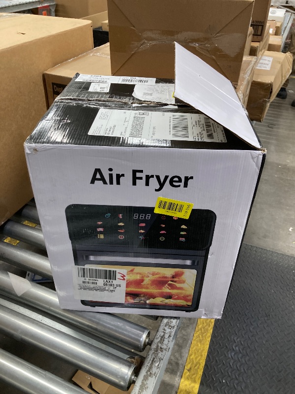 Photo 1 of 10QT Air Fryer, Convection Oven With 10 Preset Cooking Mode, Bake, Roast, Reheat, Broiler, Dehydrate, Toaster Baker, 85% Oil-Less, Visible Window and LED Digital Color Display