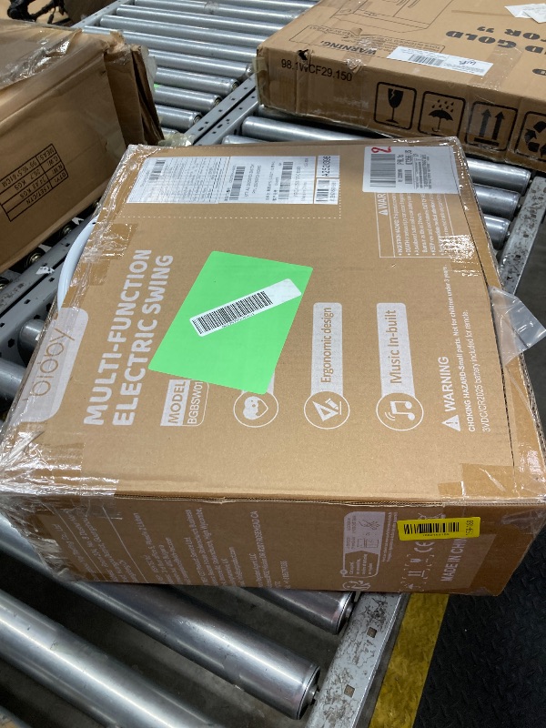 Photo 1 of ***MISSING PIECES***Electric Baby Swing, Caveen Infant Swing Rocker with Remote Control, 5 Sway Speeds, Bluetooth Music, Grey
***MISSING PIECES***