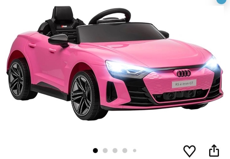 Photo 1 of ***MISSING REMOTE*** Licensed Audi RS e-tron GT 12V Ride On Car Truck for Kids, Electric Car Ride On Vehicle w/Parent Remote Control, Music, Lights, for Toddlers, Pink
Amazon's Choice***MISSING REMOTE***