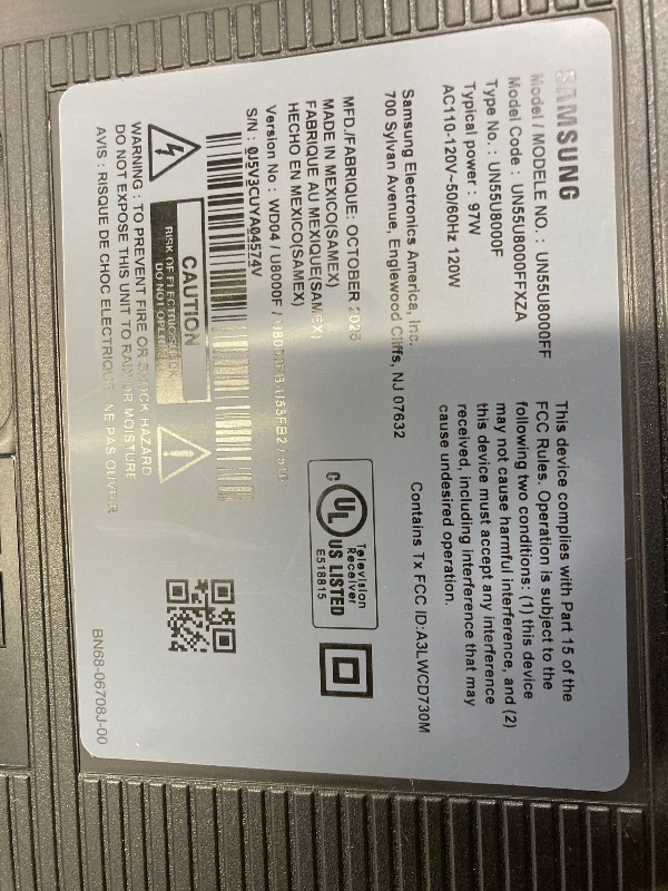 Photo 1 of ***BROKEN*NO RETURNS*NO REFUNDS*NO EXCEPTIONS***Samsung 55-Inch Class Crystal UHD U8000F 4K Smart TV (2025 Model) Endless Free Content, Crystal Processor 4K, MetalStream Design, Knox Security, Compatible with Alexa***BROKEN*NO RETURNS*NO REFUNDS*NO EXCEPT