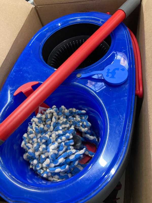 Photo 1 of **BUCKET IS CRACKED/PARTS ONLY**O-Cedar RinseClean Spin Mop & Bucket System | Clean with Water | Removes 99% of Bacteria