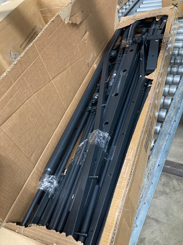 Photo 1 of ***Selling for part only***Shintenchi King Size Metal Platform Round Bed Frame with Headboard & Footboard, Steel Slat Mattress Foundation, Under Bed Storage, Noise-Free, No Box Spring Needed