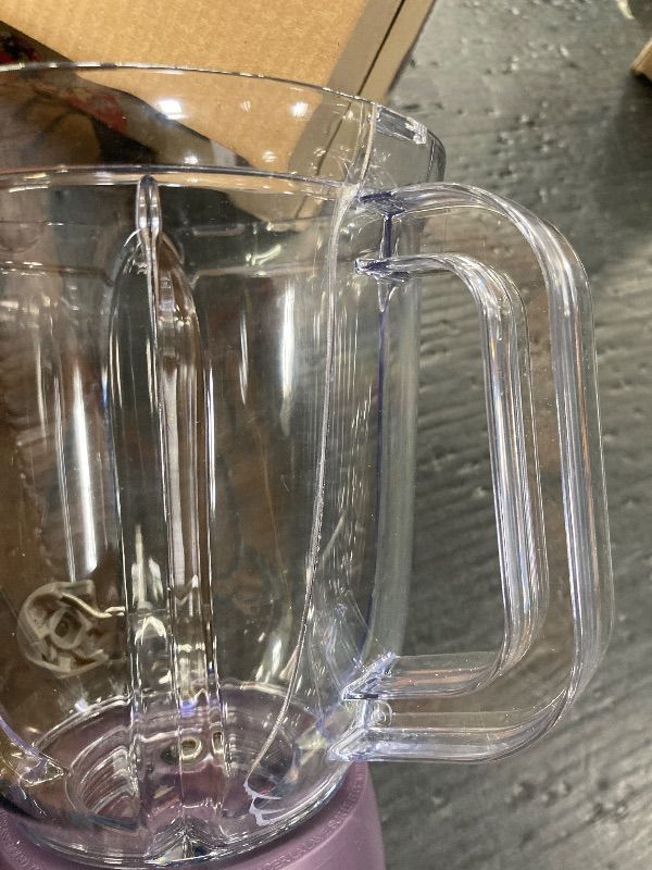 Photo 1 of ***CRACKED ***THIS ITEM SOLD FOR PARTS ONLY*** 10 Speed Countertop Blender, Juicer & Smoothie Maker, Fits-anywhere™ Kitchenware, Slim Flip & Store Design, Dishwasher Safe 48oz Capacity Pitcher & Lid, Stainless Steel Blade, 450 Watt, Plum***THIS ITEM SOLD 