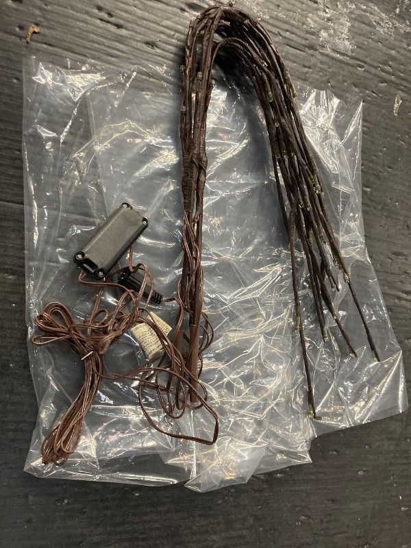 Photo 1 of ***MISSING OUTLET PLUG PORTION***EAMBRITE 3PK Brown Lighted Twig Branches Pathway Light with 30" 60 LED Warm White Bulbs for Outdoor and Indoor***MISSING OUTLET PLUG PORTION***