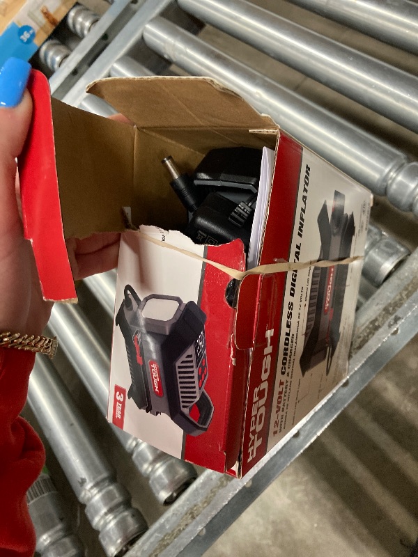 Photo 1 of ***MISSING BATTERY -SELLING AS IS *** Hyper Tough 12-Volt Cordless Digital Inflator with Charger