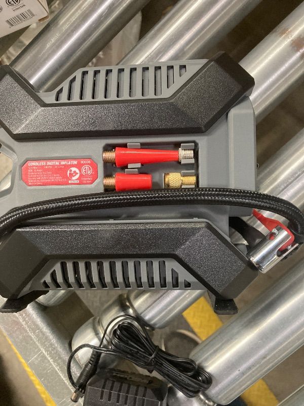 Photo 1 of ***MISSING BATTERY -SELLING AS IS *** Hyper Tough 12-Volt Cordless Digital Inflator with Charger