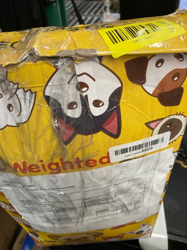 Photo 1 of ***DAMAGE RIPPED/TORN-SELLING AS IS *** meowtastic Black & White Dog Weighted Stuffed Animals - 22 Inch 4.5 Pounds Weighted Plush Dog Stuffed Animals - Big Stuffed Dog Plush Pillow - Cute Plush Toys Gifts for Kids & Adults (22" 4.5 lbs)