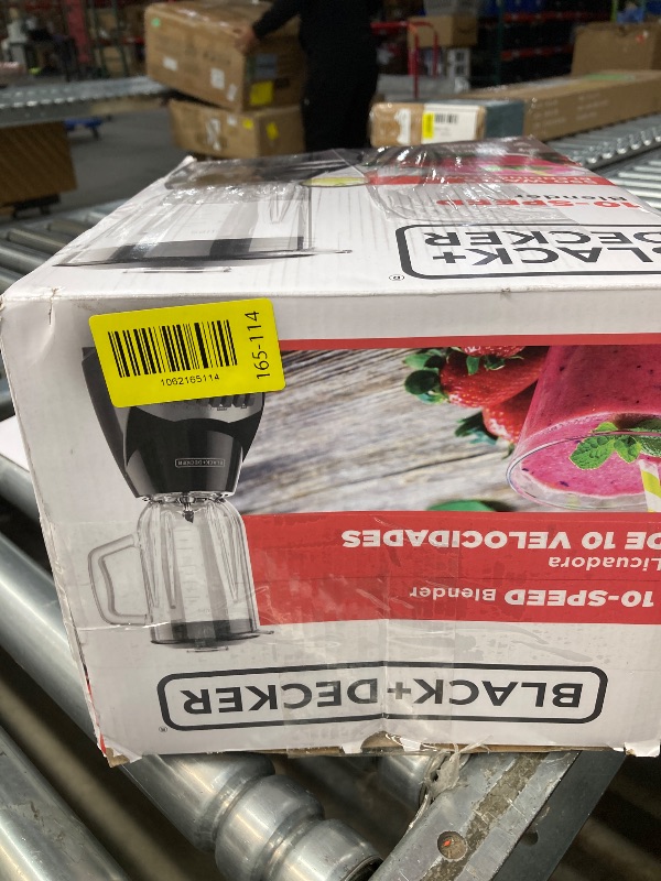 Photo 1 of ***THIS ITEM SOLD FOR PARTS ONLY * NON FUNCTIONAL***
BLACK+DECKER BL2010 Standard Blender, 10-Speed + Pulse, 5 Cup, Glass Jar - Black***THIS ITEM SOLD FOR PARTS ONLY * NON FUNCTIONAL***