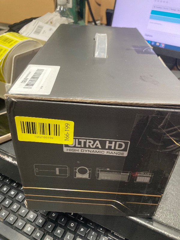 Photo 1 of [700 ANS & Electric Focus] Short Throw Smart Projector with Wifi and Bluetooth, Mini Projector 1080P 4K Support, Auto Correction Video Proyector for Home Theater Outdoor Use