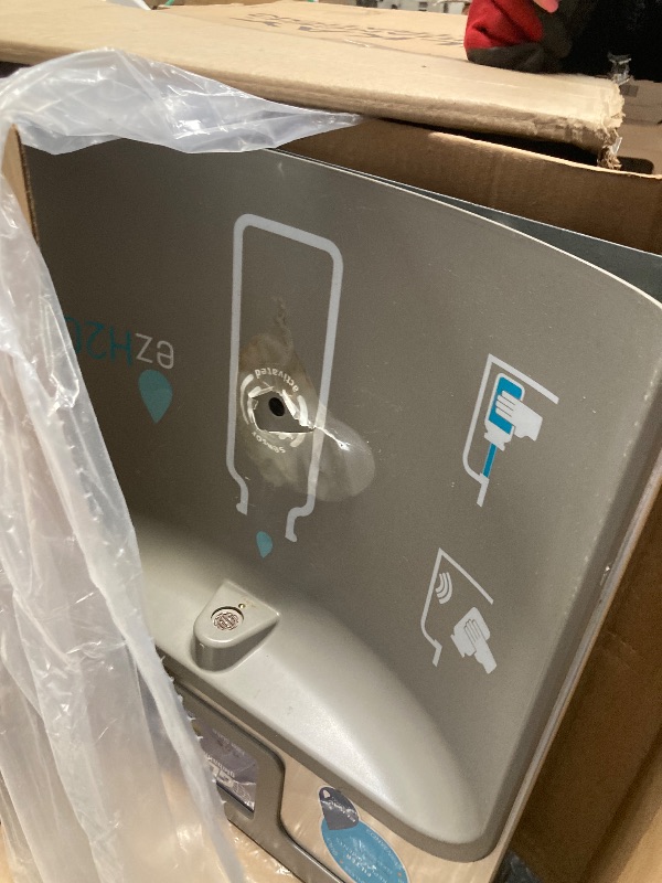 Photo 1 of ***Unit is missing internals. damage to side of unit**global LZWSSM EZH2O Surface Mount, Filtered, Bottle Filling Station, Non-Refrig.