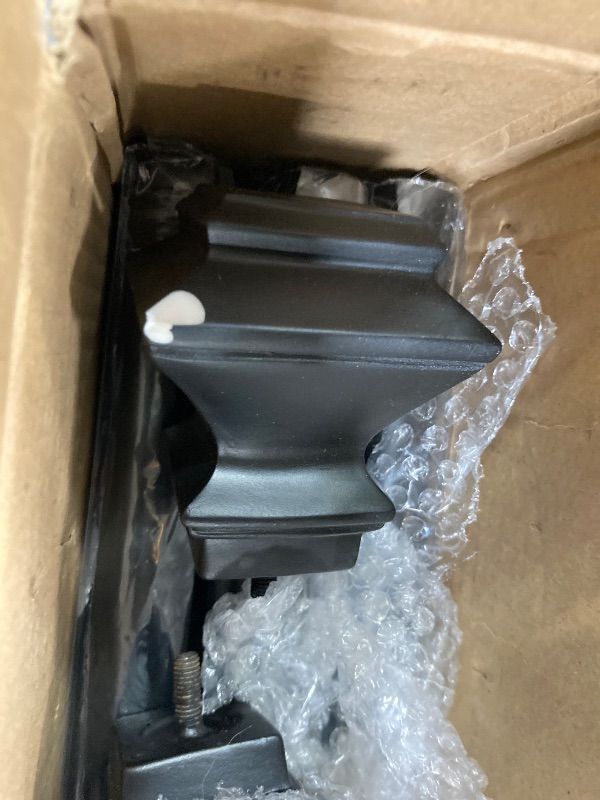 Photo 1 of ***chipped end piece***Curtain Rods for Windows 28-128 inch?2.33-10.67Ft?,1 inch Diameter Heavy Duty Single Rod,Matte Black Curtain Rod with Brackets Adjustable by Splicing for Bedroom,Living Room,Patio Itself 32-128 inchchipped end piece