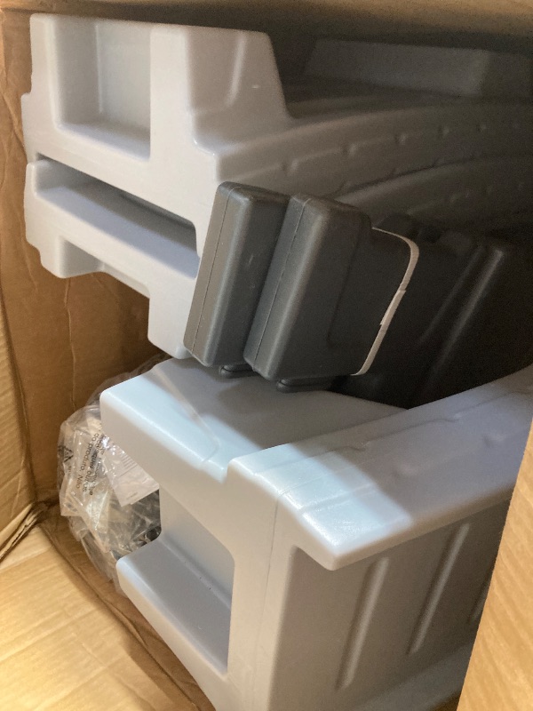 Photo 1 of ***The wheel is messed up, part is missing, damages***Step2 Up & Down Roller Coaster Kids Ride On Toy, Push Car, Indoor/Outdoor Playset, Made of Durable Plastic, Max Weight 50 lbs., for Toddlers 2-5 Years Old, Gray & Blue***The wheel is messed up, part is