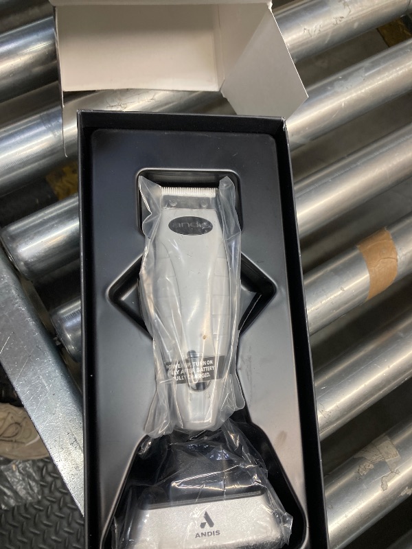 Photo 1 of **MISSING POWER PLUG AND BLADE**Andis 74055 Professional Corded/Cordless Hair & Beard Trimmer, Zero Gapped, Close Cutting Carbon Steel T-Outliner Blade, Grey
