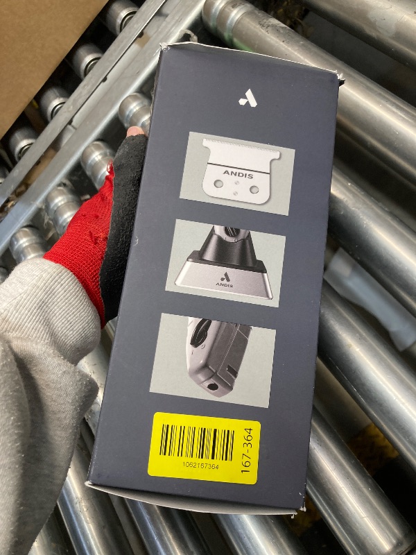 Photo 1 of **MISSING POWER PLUG AND BLADE**Andis 74055 Professional Corded/Cordless Hair & Beard Trimmer, Zero Gapped, Close Cutting Carbon Steel T-Outliner Blade, Grey