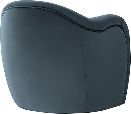 Photo 1 of 
Modway Compose Barrel Chair with Performance Velvet Fabric in Cadet Blue – Upholstered Accent Armchair with Curved Backrest – Cozy Lounge Chair for Reading – Round Comfy Single Sofa Club Chair