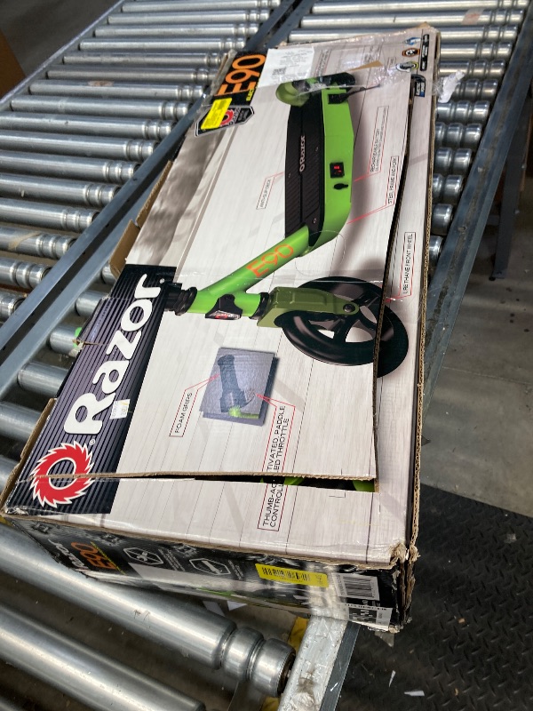 Photo 1 of ***is broken ***Razor Green Label E90 Electric Scooter for Kids Age 8 and Up, Power Core High-Torque Hub Motor, Up to 10 mph, All-Steel Frame