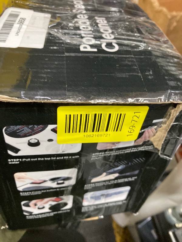 Photo 1 of **MISSING PARTS/NO POWER CORD**Handheld Steam Cleaner, 2500W Pressurized Steam Cleaner with 3 Brush Heads, Portable Steam Cleaner for Home, Car, Furniture, Kitchen, Bathroom and Wall, White