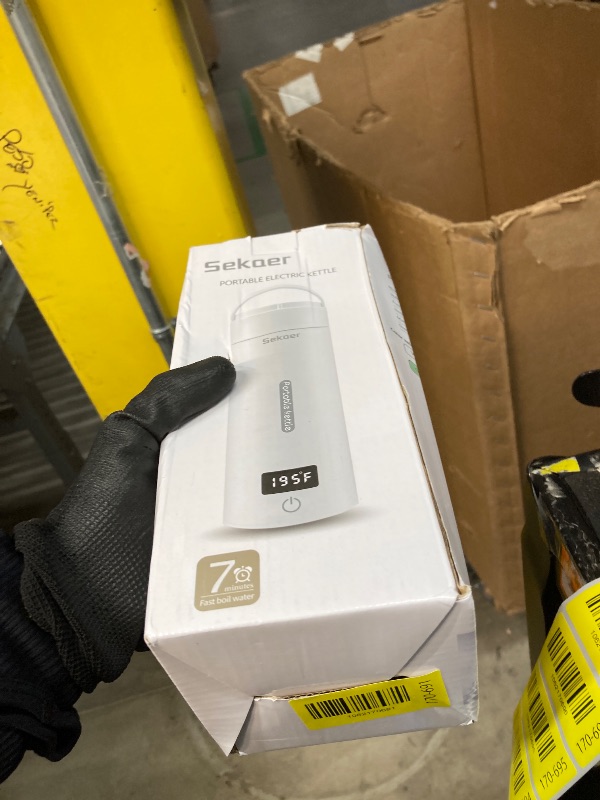 Photo 1 of **MISSING POWER PLUG/INSIDE WORN**Sekaer Travel Electric Tea Kettle Portable Small Mini Coffee Kettle, with 4 Variable Presets, Personal Hot Water Boiler 304 Stainless Steel with Auto Shut-Off & Boil Dry Protection, SY-618B