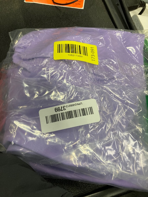 Photo 1 of ***BRA IS MISSING***ABOCIW Seamless V Back Scrunch Lifting Leggings for Women Cross Back Strappy Sports Bra 2 Piece Gym Workout Sets Y-Purple Small***BRA IS MISSING***