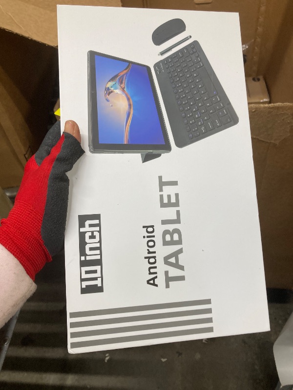 Photo 1 of 10 Inch Tablet Android 15 Tablets with Keyboard 64GB ROM+12GB RAM(4+8 expansion) Supports 1TB Expansion 2MP+8MP Dual Camera 6000mAh 5G WiFi-6 Tableta, 2 IN 1 Tablets with Mouse/Case/Stylus/ Keyboard