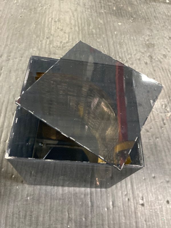 Photo 1 of ***NEEDS REPAIR***Vcertcpl Acrylic Clear Piggy Bank Money Saving Box for Cash Saving, Unopenable Adults Piggy Bank for Real Money Bank Coin Bank Change Jar (Gray, 12x12CM)***NEEDS REPAIR***