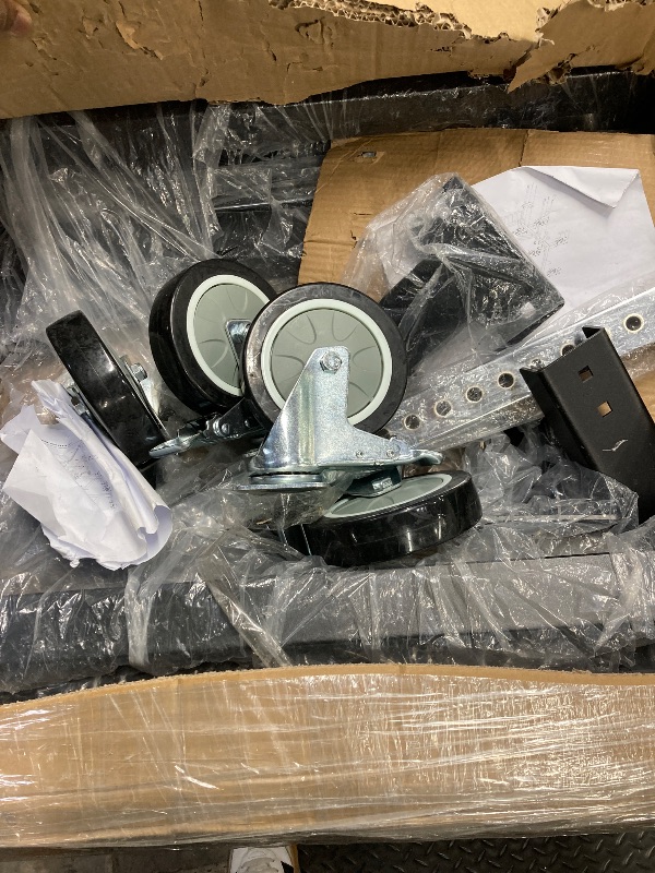 Photo 1 of **MISSING PARTS***APARECIUM Panel Handler Cart and Shop Stand, Tilting Panel Cart with Rolling Casters, Tilting Panel Mover Mobile Workbench, Drywall Cart for Woodworking, Lumber Furniture Workshop, Warehouses, Garage