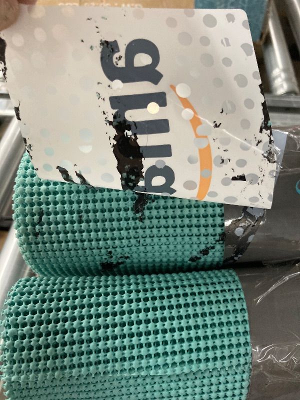 Photo 1 of ***6 ROLLS/OUTER LAYERS HAVE STICKER RESIDUE*** HOME GENIE Shelf Drawer and Cabinet Liner, Durable with Strong Grip, 17.5 in x 10 FT, Non Adhesive Liners Protect Kitchen Cabinets and Cupboard, Pantry, Bathroom Drawers and Shelves, Desks, Teal  ESTVALUE 10