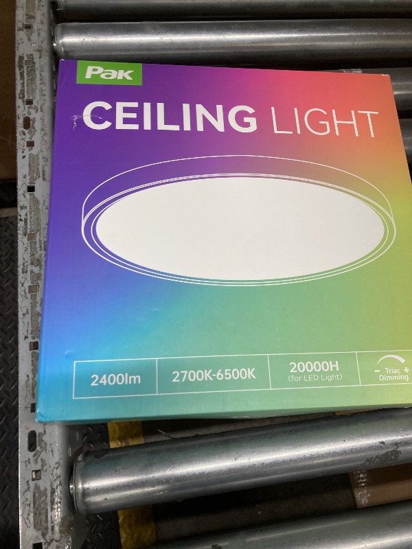 Photo 1 of 12 Inch LED Flush Mount Ceiling Light Fixture, 24W Modern Ultra-Thin Ceiling Lamp with Remote, 2400LM Dimmable Brightness, 2700K-6500K Adjustable Color Temperature, for Bedroom Living Room Kitchen