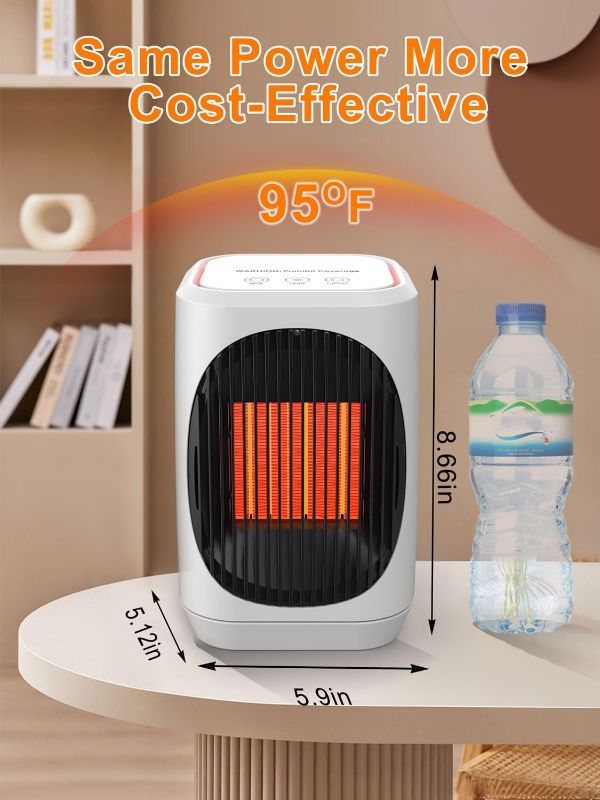 Photo 1 of  Small Space Heater for Indoor Use, Portable Electric Heaters with 3 Modes
