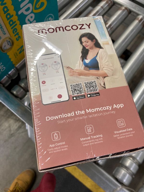 Photo 1 of ***FACTORY WRAPPED IN PLASTIC*** Momcozy M5 Smart APP Controlled Wearable Breast Pump, Hands-Free Wireless Electric Pump, 3 Modes 9 Suction Levels, BPA-Free, Portable Lightweight, 24mm Flange, 2-Pack Cozy Red***FACTORY WRAPPED IN PLASTIC***