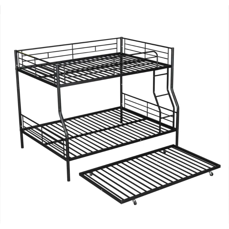Photo 1 of ****PACKAGE  2****LHYY Full XL Over Queen Metal Bunk Bed with Trundle,Black