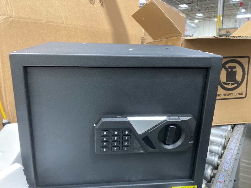 Photo 1 of 1.6 Cu ft Small Fireproof Safe Box, Digital Security Home Safes Water and Fireproof with Electronic Keypad Keys and Alarm System, Fire Safe for Home Money Medicine Valuables