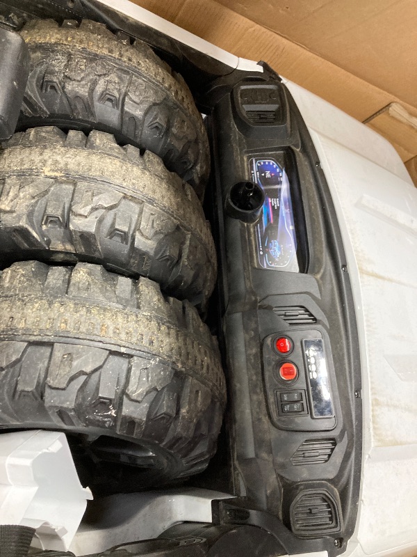 Photo 1 of ***NO REFUNDS NO RETURNS/PARTS ONLY****iYofe 24V Ride on Cars for Kids, Chevrolet Silverado 2 Seat Battery Powered Ride on Toys with Remote Control, 4 Wheels Suspension, LED Light, MP3 Player, Electric Car for Kids Boys Girls Gifts, White