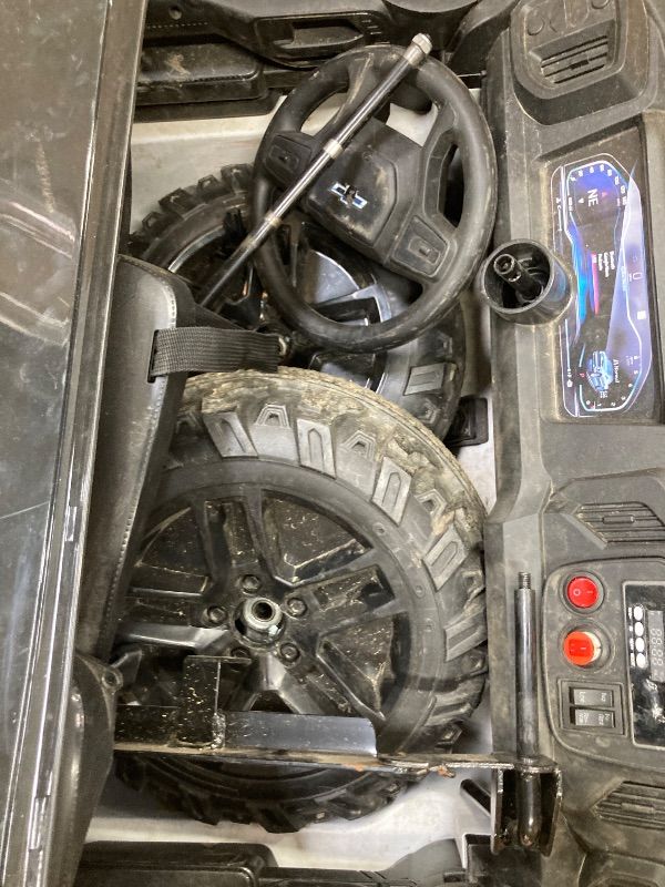 Photo 1 of ***NO REFUNDS NO RETURNS/PARTS ONLY****iYofe 24V Ride on Cars for Kids, Chevrolet Silverado 2 Seat Battery Powered Ride on Toys with Remote Control, 4 Wheels Suspension, LED Light, MP3 Player, Electric Car for Kids Boys Girls Gifts, White