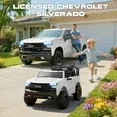 Photo 1 of ***NO REFUNDS NO RETURNS/PARTS ONLY****iYofe 24V Ride on Cars for Kids, Chevrolet Silverado 2 Seat Battery Powered Ride on Toys with Remote Control, 4 Wheels Suspension, LED Light, MP3 Player, Electric Car for Kids Boys Girls Gifts, White