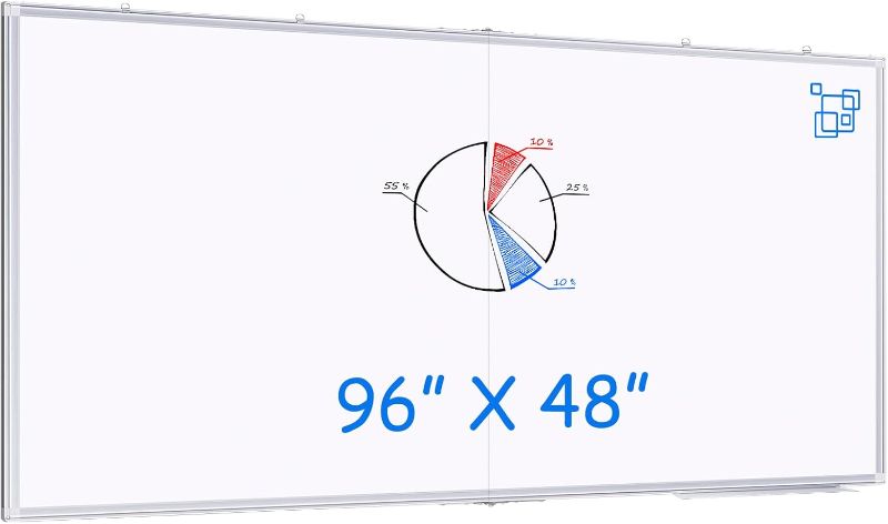 Photo 1 of  48"x96" SILVER Frame  Magnetic Whiteboard 