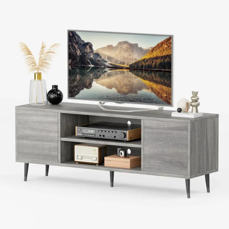 Photo 1 of **Too much damage***Homall 65 Inch Modern TV Stand, Gray Wood Entertainment Center with Storage Drawers & Cable Management for Living Room
