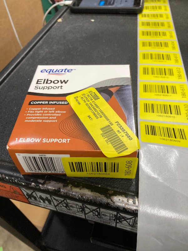 Photo 1 of (2 pack) Equate Copper Infused Elbow Support for Compression and Moderate Support, 1 Count, One Size